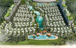 EASTIN GRAND RESORT VUNG TAU, VIETNAM A five-star resort project featuring a mixed style of modern and eco-friendly architecture that offers a high-quality living environment with its close proximity to nature and scenic views of the Bai Sau Bay. The resort is planned to have 192 villas and 4,000 resort units to be completed by 2022.