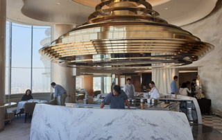 Chef’s Table by lebua brings French fine dining in Bangkok to an art form. The kitchen forms the heart of our Michelin-starred restaurant, where every detail is designed to bring the essence of Europe and Thailand together. From the Molteni stove, framed by polished marble and brass, to the impeccable steel hood that celebrates timeless Thai architecture, Chef’s Table by lebua is a seamless blend of tradition and innovation