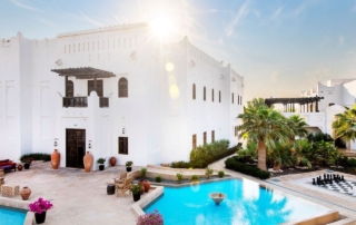 A luxury spa experience, offering a variety of treatments and facilities inspired by the Middle Eastern environment. It's known for its traditional Qatari design, featuring winding village streets and 23 treatment rooms resembling village houses. The spa also includes saunas, steam rooms, plunge pools, and areas for yoga and meditation, among other facilities. 